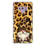Samsung Galaxy Note 9 Gnome Sunflower Leopard Hybrid Protective Phone Case Cover