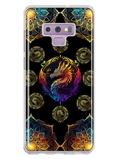 Samsung Galaxy Note 9 Mandala Geometry Abstract Dragon Pattern Hybrid Protective Phone Case Cover