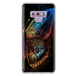 Samsung Galaxy Note 9 Mandala Geometry Abstract Butterfly Pattern Hybrid Protective Phone Case Cover