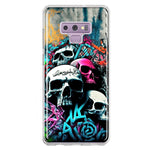 Samsung Galaxy Note 9 Skulls Graffiti Painting Art Hybrid Protective Phone Case Cover