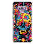 Samsung Galaxy Note 9 Psychedelic Trippy Death Skull Pop Art Hybrid Protective Phone Case Cover