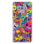Samsung Galaxy Note 9 Psychedelic Trippy Happy Characters Pop Art Hybrid Protective Phone Case Cover