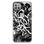 Motorola Moto One 5G Black White Urban Graffiti Hybrid Protective Phone Case Cover