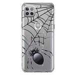 Motorola Moto One 5G Creepy Black Spider Web Halloween Horror Spooky Hybrid Protective Phone Case Cover