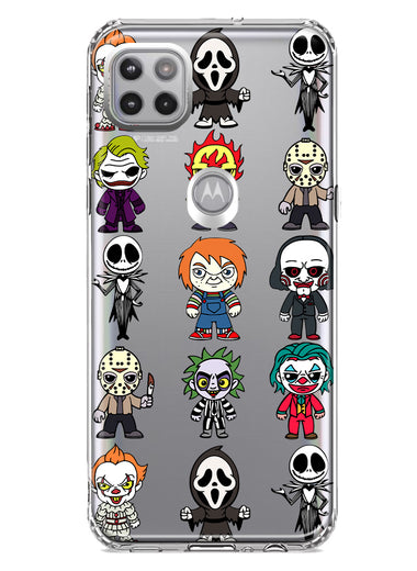 Motorola Moto One 5G Cute Classic Halloween Spooky Cartoon Characters Hybrid Protective Phone Case Cover