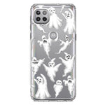 Motorola Moto One 5G Cute Halloween Spooky Floating Ghosts Horror Scary Hybrid Protective Phone Case Cover