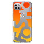 Motorola Moto One 5G Orange Yellow Clear Funny Text Quote Fosho Hybrid Protective Phone Case Cover