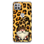 Motorola Moto One 5G Gnome Sunflower Leopard Hybrid Protective Phone Case Cover