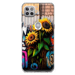 Motorola Moto One 5G Sunflowers Graffiti Painting Art Hybrid Protective Phone Case Cover