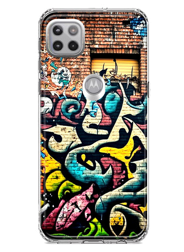 Motorola Moto One 5G Urban Graffiti Wall Art Painting Hybrid Protective Phone Case Cover