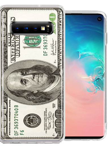 Samsung Galaxy S10 Plus Benjamin $100 Bill Design Double Layer Phone Case Cover