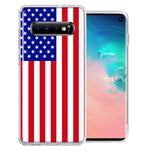 Samsung Galaxy S10 Plus USA American Flag Design Double Layer Phone Case Cover