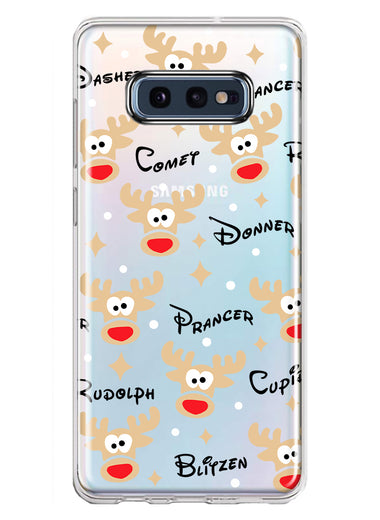 Samsung Galaxy S10e Red Nose Reindeer Christmas Winter Holiday Hybrid Protective Phone Case Cover