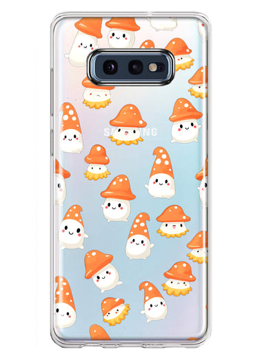 Samsung Galaxy S10e Cute Cartoon Mushroom Ghost Characters Hybrid Protective Phone Case Cover