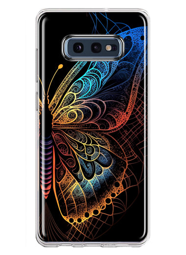 Samsung Galaxy S10e Mandala Geometry Abstract Butterfly Pattern Hybrid Protective Phone Case Cover