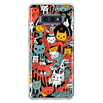 Samsung Galaxy S10e Psychedelic Cute Cats Friends Pop Art Hybrid Protective Phone Case Cover