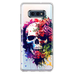 Samsung Galaxy S10e Fantasy Skull Red Purple Roses Hybrid Protective Phone Case Cover