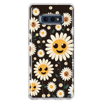 Samsung Galaxy S10e Cute Smiley Face White Daisies Double Layer Phone Case Cover