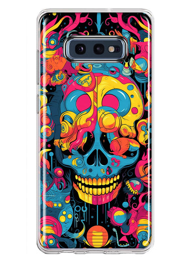 Samsung Galaxy S10e Psychedelic Trippy Death Skull Pop Art Hybrid Protective Phone Case Cover