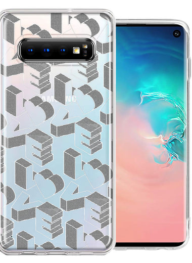 Samsung Galaxy S10 Plus 3D Love Letters Hearts Valentine's Day Double Layer Phone Case Cover
