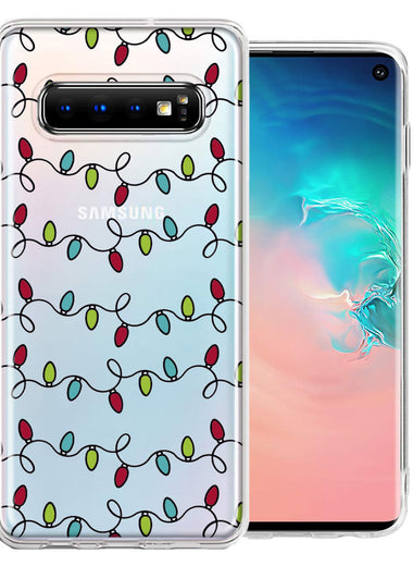 Samsung Galaxy S10 Vintage Christmas Lights Design Double Layer Phone Case Cover