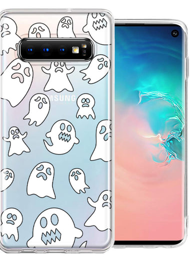 Samsung Galaxy S10 Plus Halloween Spooky Ghost Design Double Layer Phone Case Cover