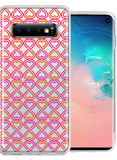 Samsung Galaxy S10 Plus Infinity Hearts Design Double Layer Phone Case Cover