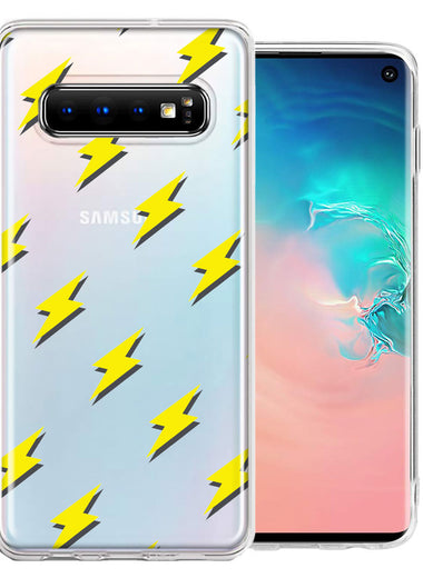 Samsung Galaxy S10 Plus Electric Lightning Bolts Design Double Layer Phone Case Cover