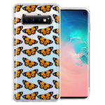 Samsung Galaxy S10 Plus Monarch Butterflies Design Double Layer Phone Case Cover