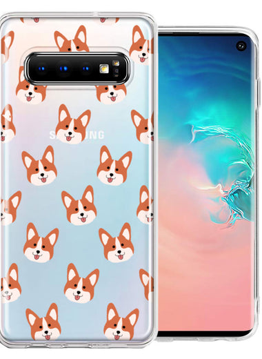 Samsung Galaxy S10 Plus Shiba Inu Polkadots Design Double Layer Phone Case Cover