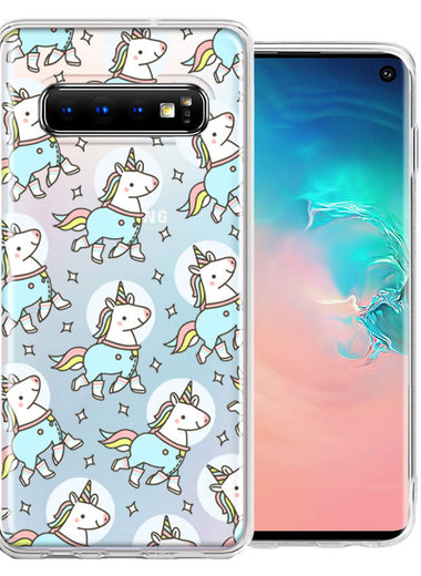 Samsung Galaxy S10 Plus Space Unicorns Design Double Layer Phone Case Cover
