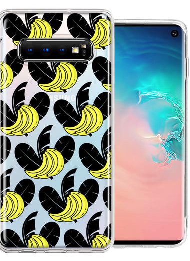 Samsung Galaxy S10 Plus Tropical Bananas Design Double Layer Phone Case Cover
