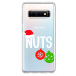 Samsung Galaxy S10 Christmas Funny Couples Chest Nuts Ornaments Hybrid Protective Phone Case Cover