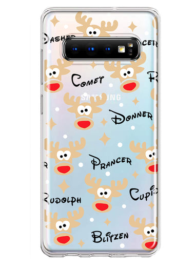 Samsung Galaxy S10 Red Nose Reindeer Christmas Winter Holiday Hybrid Protective Phone Case Cover