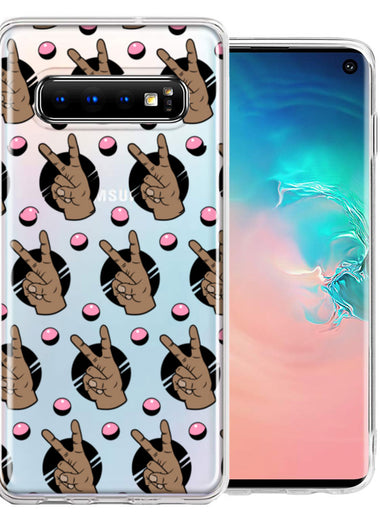 Samsung Galaxy S10 Plus Peace for All Design Double Layer Phone Case Cover