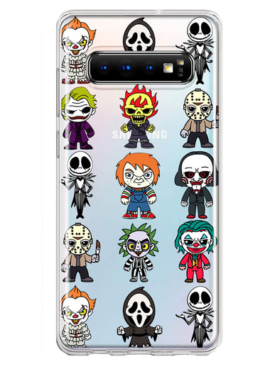 Samsung Galaxy S10 Plus Cute Classic Halloween Spooky Cartoon Characters Hybrid Protective Phone Case Cover