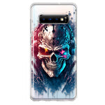 Samsung Galaxy S10 Plus Cyberpunk Machine Headphones Skull Double Layer Phone Case Cover
