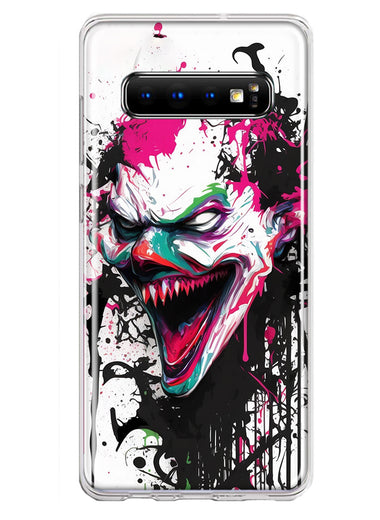 Samsung Galaxy S10 Evil Joker Face Painting Graffiti Hybrid Protective Phone Case Cover