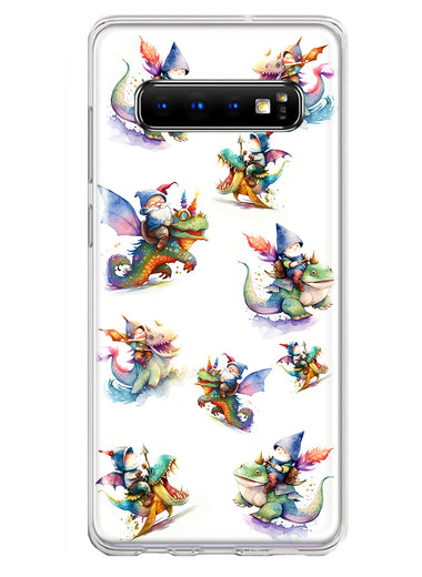 Samsung Galaxy S10 Cute Fairy Cartoon Gnomes Dragons Monsters Hybrid Protective Phone Case Cover