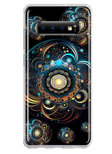 Samsung Galaxy S10 Mandala Geometry Abstract Multiverse Pattern Hybrid Protective Phone Case Cover