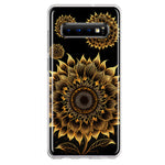 Samsung Galaxy S10 Mandala Geometry Abstract Sunflowers Pattern Hybrid Protective Phone Case Cover