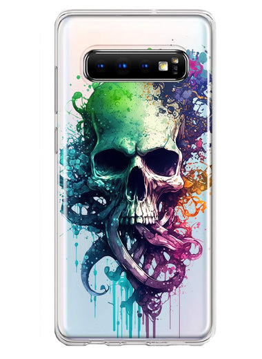 Samsung Galaxy S10 Plus Fantasy Octopus Tentacles Skull Hybrid Protective Phone Case Cover