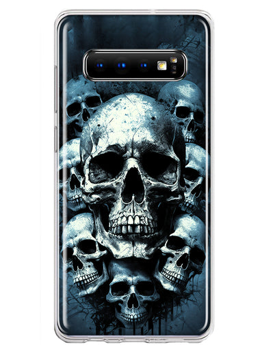 Samsung Galaxy S10 Plus Graveyard Death Dream Skulls Double Layer Phone Case Cover
