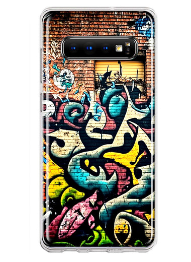 Samsung Galaxy S10 Urban Graffiti Wall Art Painting Hybrid Protective Phone Case Cover