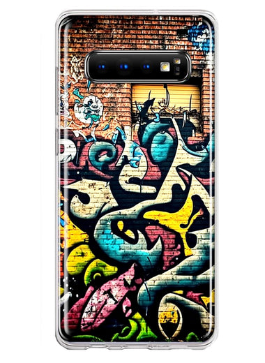 Samsung Galaxy S10 Plus Urban Graffiti Wall Art Painting Hybrid Protective Phone Case Cover