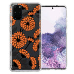 Samsung Galaxy S20 Orange Chrysanthemum Flowers Design Double Layer Phone Case Cover