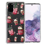 Samsung Galaxy S20 Coffee Lover Valentine's Hearts Pink Drink Latte Double Layer Phone Case Cover