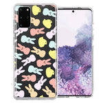 Samsung Galaxy S20 Pastel Easter Polkadots Bunny Chick Candies Double Layer Phone Case Cover