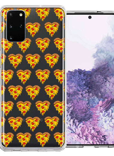 Samsung Galaxy S20 Plus Pizza Hearts Polka dots Design Double Layer Phone Case Cover
