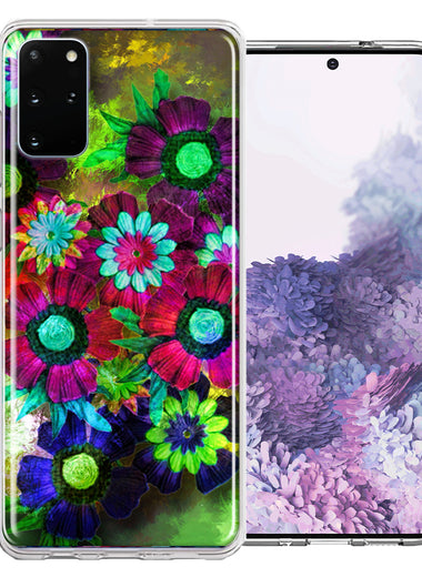 Samsung Galaxy S20 Plus Colorful Daisies Design Double Layer Phone Case Cover